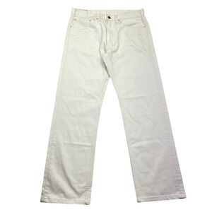 Levi Strauss 505 Jeans Beige‎ Straight Fit Mens Sz 34 Preppy Western NWOT